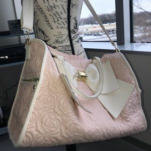 Pink Betsey Johnson large over the shoulder bag